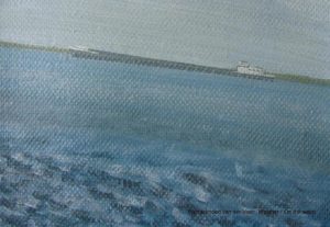 landskape, weater-on the water. 30-40cm, acryl